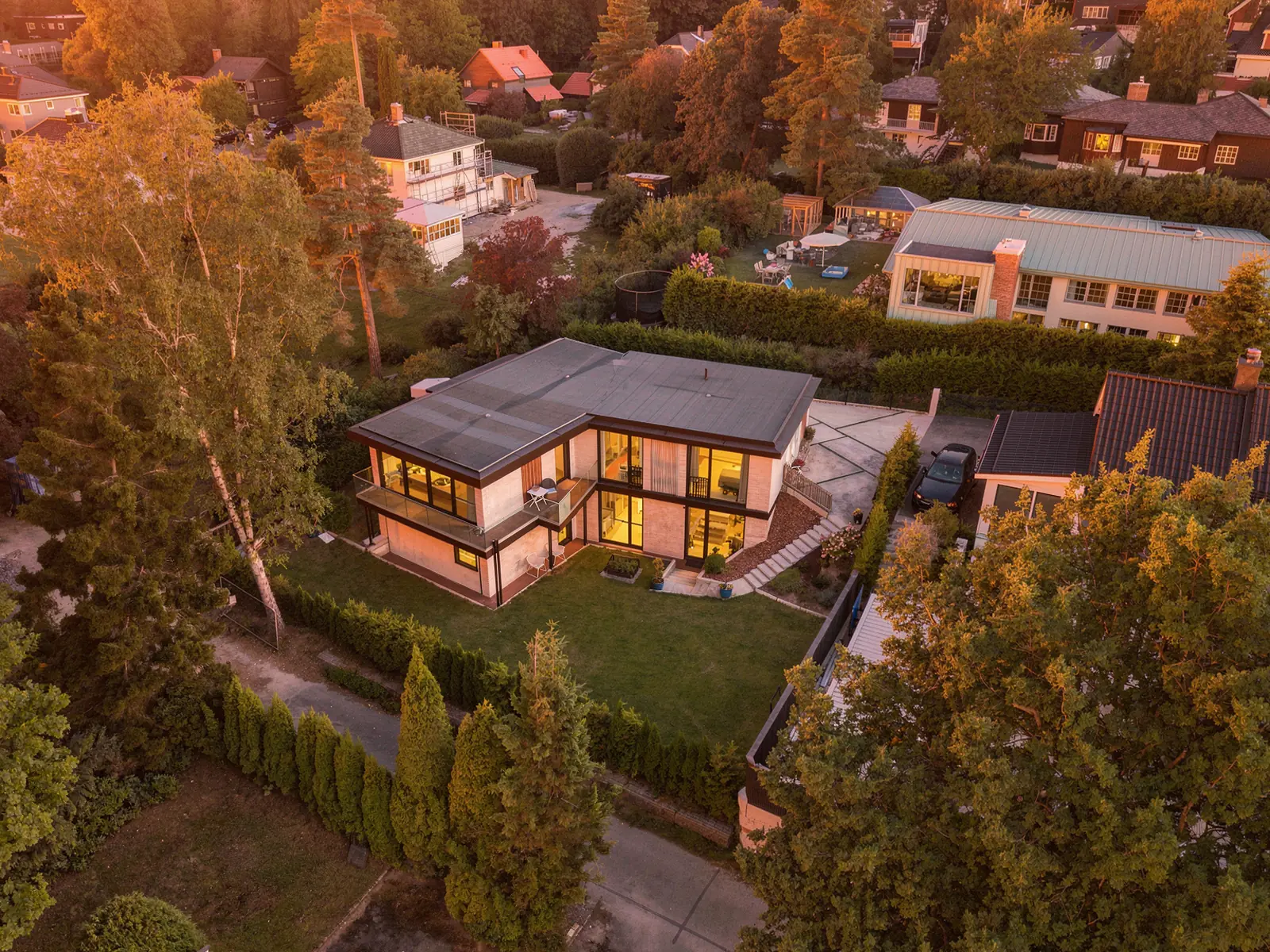 Heyerdahls vei 8 B i Oslo sett fra luften, dronefoto